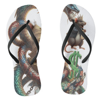 Dragon & Mouse Power Flip-Flops – Fantasy Meets Fo Teenslippers