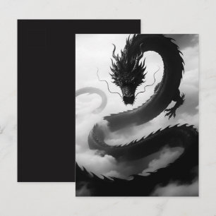 Dragon Mystique Carte postale de la lune antique