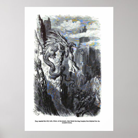 Dragon Myth Poster Gustave Dore (Voorkant)