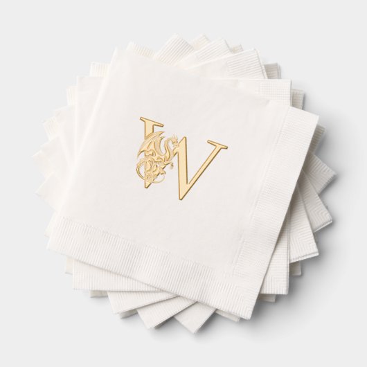 Dragon Mythique Sur Monogramme Initial Gras Unique (Insitu (empilé))