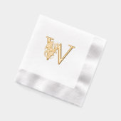 Dragon Mythique Sur Monogramme Initial Gras Unique (Gauche)
