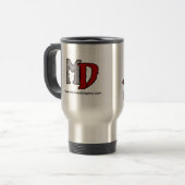 Dragon noir de DM 15 onces. Tasse de voyage (Devant gauche)