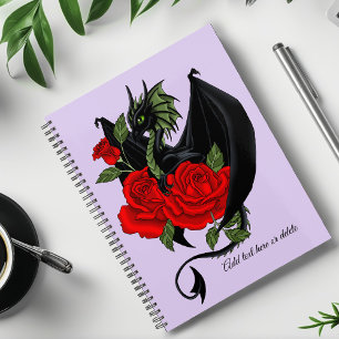 Dragon Noir Mystique Roses Rouges Lavande Gothique