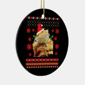 Dragon Oegly met kerstkeuken Keramisch Ornament (Rechts)