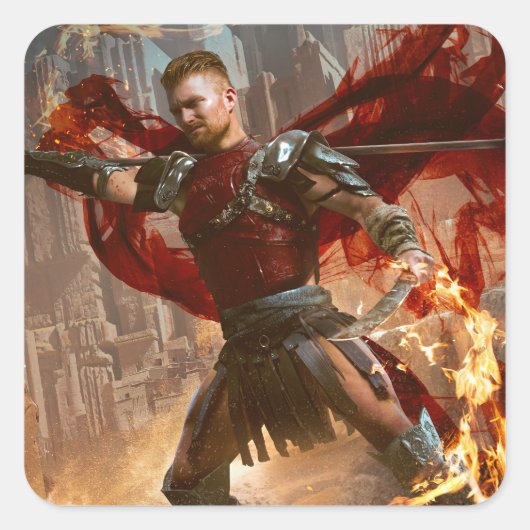 Dragon of the Desert Epic Fantasy Art Sticker (Voorkant)