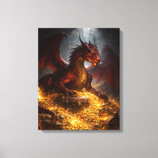 Dragon of the Hidden Treasure Canvas Afdruk