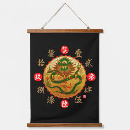 Dragon & Old Kanji numerals Hangend Wandkleed