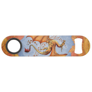 Dragon orange d'art d'imaginaire d'automne