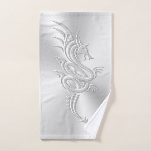 Dragon oriental à l'air bossé (Serviette à main)