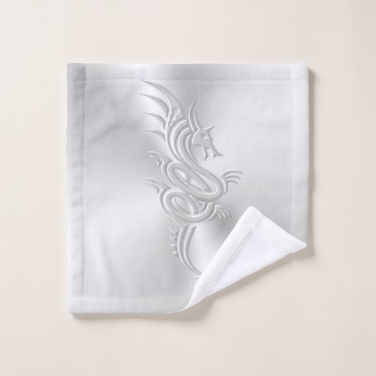 Dragon oriental à l'air bossé (Gant de toilette)