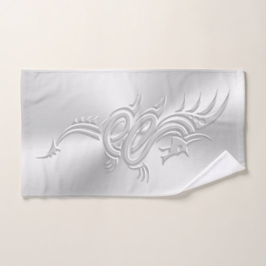 Dragon oriental à l'air bossé (Serviette à main)