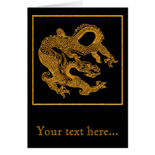 Dragon oriental d'or 01