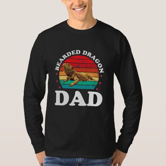 Dragon Pap Mannen Beardie Funny Pet Lizard T-shirt (Voorkant)