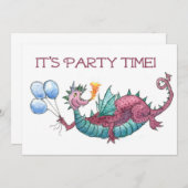 Dragon Party uitnodiging (Voorkant / Achterkant)