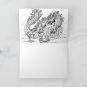 Dragon Pearl Feestdagen Kaart (Binnen)