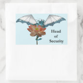 Dragon Peeks rond ventilator Rechthoekige Sticker (Tas)