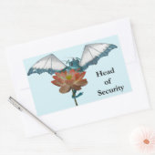 Dragon Peeks rond ventilator Rechthoekige Sticker (Envelop)