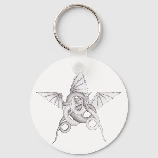 Dragon Pentagram Sleutelhanger (Voorkant)