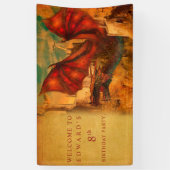 Dragon Personalized Birthday Party Banner (Verticaal)