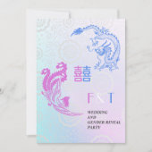 Dragon-Phoenix Double XI Bruiloft & Geslacht onthu Kaart (Voorkant)