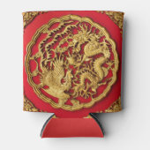 Dragon Phoenix rood goud Chinese bruiloft gunst Blikjeskoeler (Voorkant)