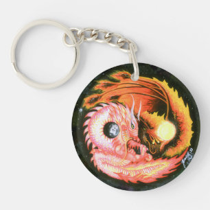 Dragon Phoenix Yin-Yang Sleutelhanger