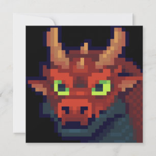 Dragon pixel art kaart
