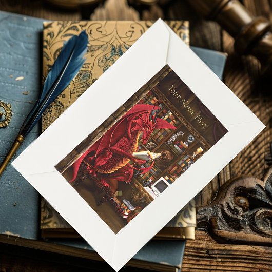 Dragon Podcast Library Rechthoekige Sticker