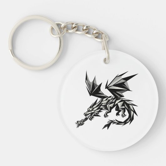 Dragón poligonal sleutelhanger (Voorkant)