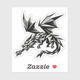 Dragón poligonal sticker