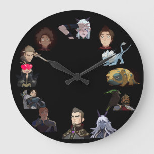 Dragon Prince Character Wall Clock Grote Klok