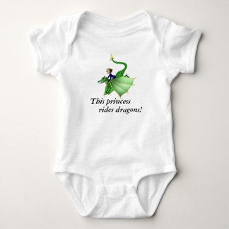 Dragon Princess Shirt, met woorden Romper