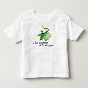Dragon Princess Toddler Shirt, met woorden, 2T-4T Kinder Shirts