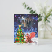 Dragon Pulling op kerstboom Feestdagenkaart (Staand voorkant)