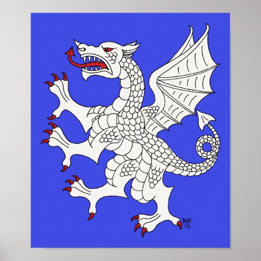 Dragon Rampant Argent Poster (Voorkant)