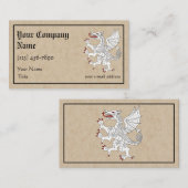Dragon Rampant Argent Visitekaartje (Voorkant / Achterkant)
