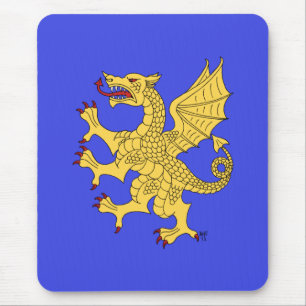 Dragon Rampant (Gold) Muismat