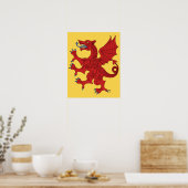 Dragon Rampant Gules Poster (Keuken)