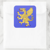Dragon Rampant of Vierkante Sticker (Tas)
