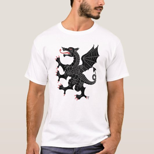 Dragon Rampant Sable T-shirt (Voorkant)