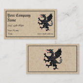 Dragon Rampant Sable Visitekaartje (Voorkant / Achterkant)