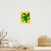 Dragon Rampant Vert Poster (Keuken)