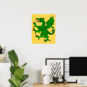 Dragon Rampant Vert Poster (Thuiskantoor)