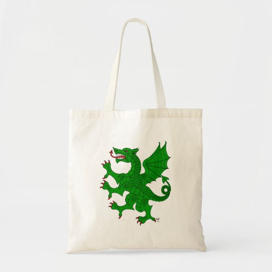 Dragon Rampant Vert Tote Bag (Voorkant)