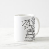 Dragon Reading Book Koffiemok (Voorkant rechts)