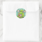 Dragon Reading imaginaire art papeterie Stickers (Sac)