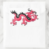 Dragon Rechthoekige Sticker (Tas)