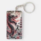 Dragon Rectangle-Sleutelhanger Sleutelhanger (achterkant)