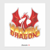 Dragon Red Fire Sticker (Vel)
