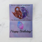 Dragon Reptile Monster Beast Blessday Kaart (Binnen)